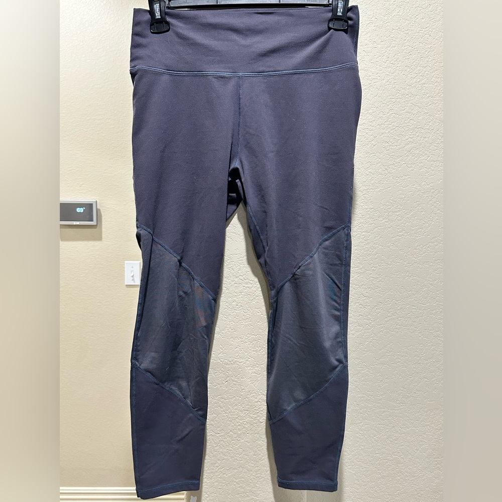 Fabletics Charcoal Leggings with Mesh Detail